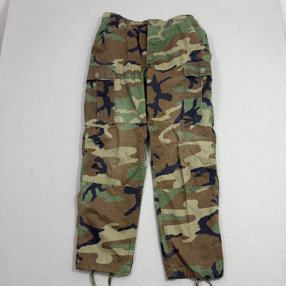 Vintage Propper International Trousers Medium Woodland Camo BDU Cargo Pants 90s